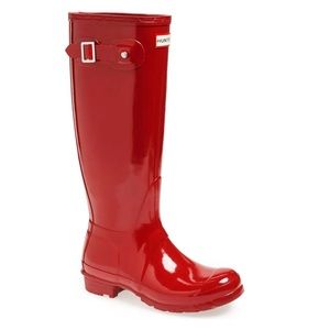 Hunter Rain boots (Red Highgloss)
